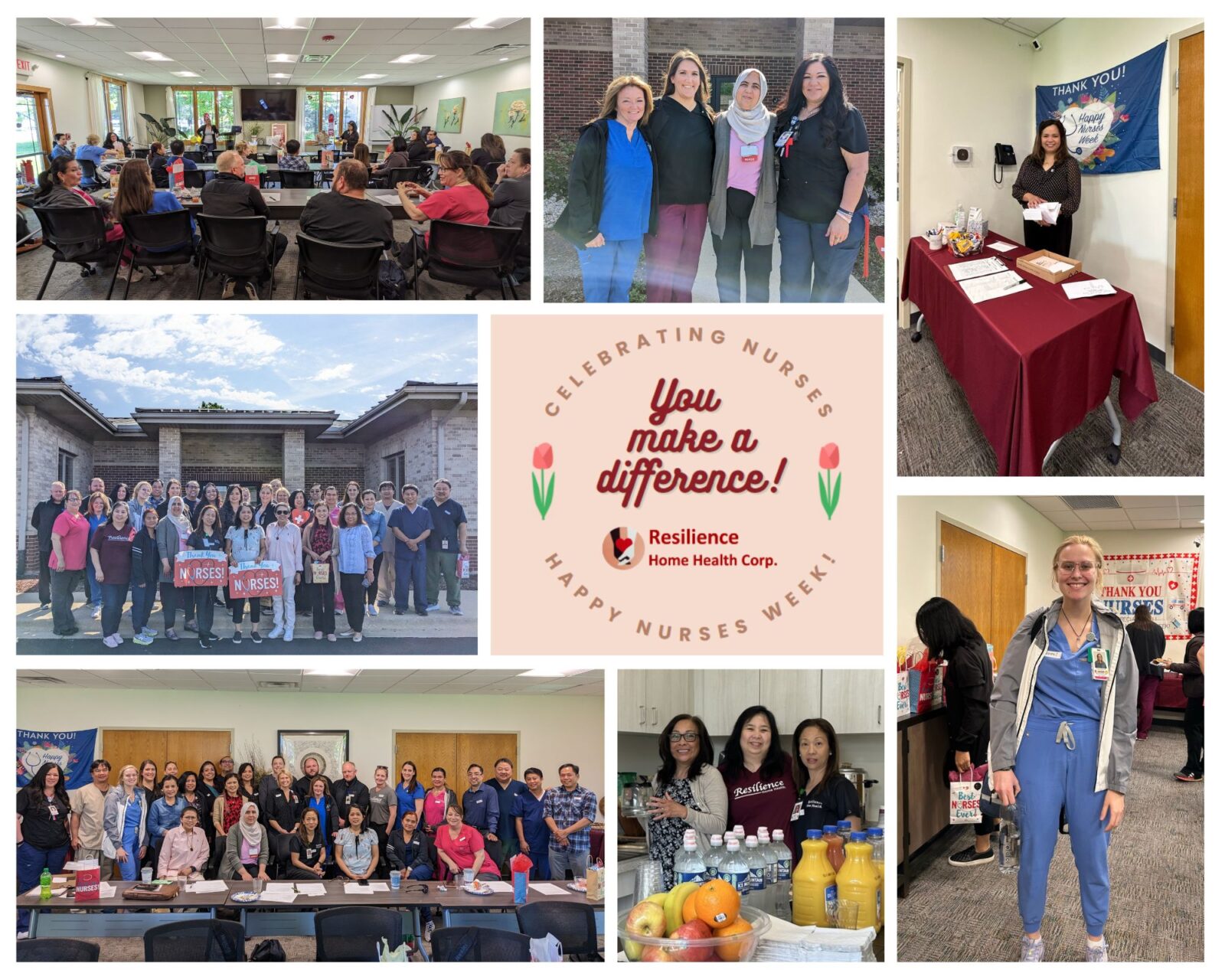 Collage of Resilience nurses and staff